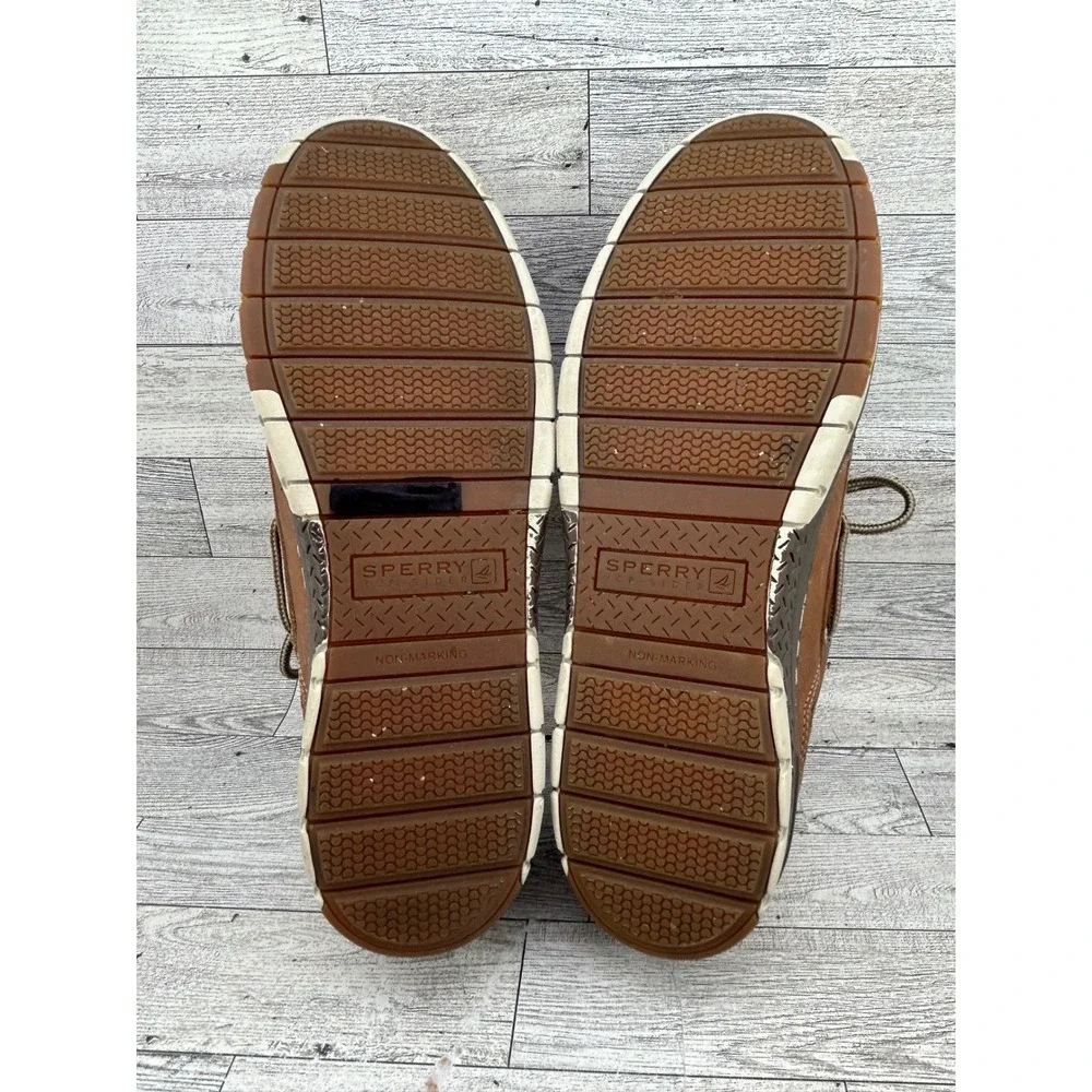 Sperry Top-Sider Men Billfish Boat Shoes Tan Leather Mesh‎ STS15061 Size 11.5 M